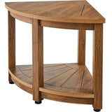 Corner Shower Bench, 18.5" Height 17.75" Radius, Faux Wood Grain Polystyrene,159KGS with Storage V952-CWDSL1775INCVD6RIV0
