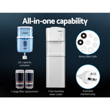 Devanti Water Cooler Dispenser Stand 22L Bottle White w/2 Filter WD-5312-22BP-2FT-WH