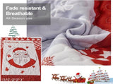 Winter Wonderland snowman santa Christmas Queen Bedspread Set V745-MAC080253Q13U