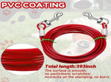 2 Set Dog Tie Out Cable and Stake - 30ft Leash Chain, 16" Spiral for Outside Yard Medium to Large V1259-DP01-A-1121