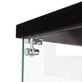 Stacked Display Cabinet Collection Storage Tempered Glass 2 Tier With Lock Black DBOX1002-2-BK