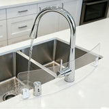 Clear Acrylic Splash Guard for Kitchen Sink - Countertop Protector and Water Splash Shield V1366-AZ2-W-20409
