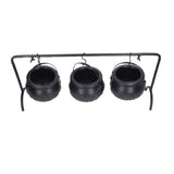 Halloween Cauldron Decorations ABS Iron Flame Pattern Mysterious Black Witches Candy Bucket for Home V1294-YM0901-3115230087911