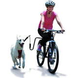 Ride with Your Best Friend Durable Steel Bike Dog Leash with Shock-Absorbing Spring for Safe, V1341-ZY-N4FS5URT-BLACK