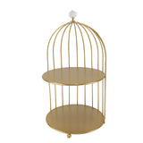 Bird Cage Cosmetic Organizer Gold Space Saving Iron Unique Multifunctional Birdcage Makeup Display V1294-YM0901-3112230083912