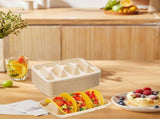 25Pcs Beige Disposable Taco Holders for Party Events Robust Paper Taco Bar Supplies V1369-AZ3-W-21469