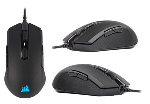 Corsair M55 RGB PRO Ambidextrous Multi-Grip Gaming Black Mouse, 200-12,400 DPI, ICUE Software. s V177-L-MICH-M55KRGB-PRO