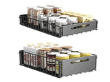 CARLA HOME 2 Pack Pullout Cabinet Kitchen Organizer Drawers with No-Drilling and Adhesive Design for LSB-36266