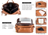 Coffee Fashionable Large-Capacity Women's Backpack - Waterproof, Durable, High-Quality PU Leather V1265-263-COFFEE3