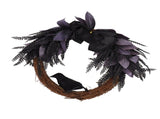 Halloween Wreath Bowknot Crow Garland Decoration Home Door Hallway Hanging Wreath V1294-YM0706-3115230075811