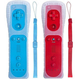 Wii Controller,Wii Remote Controller and Nunchuck Joystick with Motion Plus,Silicone Case and Wrist V1370-AZ4-08257