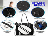 Pickleball Bag Tote Crossbody Shoulder Bag with Adjustable Strap Multi-Compartment Sports Racket Bag V1308-DSZKI-1801-4