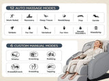 Livemor 4D Massage Chair Recliner - Full Body SL-Track Zero Gravity with AI Body Scan, Deep Tissue MASCHR-4D-1AIR-GRBG