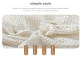Khaki 1130*170cm Nordic Style Tassel Knit Throw Blanket - Soft Polyester Sofa Blanket with Pineapple V888-ELOSUNG50759