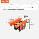 VEVOR Electric Hoist Manual Trolley, 0.5 Ton Load Capacity for PA200 PA250 PA300 PA400 PA500, Push V952-DDHLSDXC05T2B96BSV0