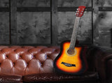 38" Full Size Acoustic Guitar Beginner Wooden Guitar for Adults & Teens V63-953381