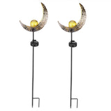 2Pcs Warm White Light Solar Light Iron Hollow Courtyard Night Lighting Decorating Lamp V1294-YM0901-3111200239411