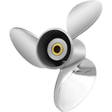 Outboard Propeller, Replace for OEM 3860709, 3-Blade 14.5" x 21" Pitch Steel Boat Propeller, V952-CLXJY31412X211DRFV0