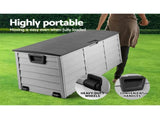Gardeon Outdoor Storage Box 290L Lockable Organiser Garden Deck Shed Tool Black OSB-290L-BK