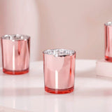 40 Pack Rose Gold Pink Votive Tealight Candle Holders Valentines Day Mercury Wedding Decor Glass V382-ROSEGOLD40