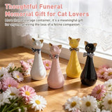 Handcrafted Cat Statue Ceramic Ashes Urn for Cats - Beloved Pet Cremation Urn, Funeral V1107-135-49479-PNK