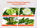 Artificial Decorative Wreath 58.42cm Blue White Green Hydrangea Rose Floral Wreath with Berries & V767-VVR-ZSHHXQHTMLBL4G2OKV0