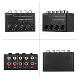 Signal Multi-Channel Mixer Four Channel Passive Splitter/Mixer for KTV Home Stage Stereo Music Sound V1192-AZ-W-23534