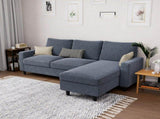 Levede L-shaped Sectional Sofa Lounge Chaise Set SOFABED1007-GY