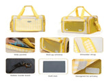 Plaid Portable Pet Carrier, Foldable Soft-Sided, 442828cm, Oxford & Polyester, Mesh & Roll-Up V1232-BXST-CW-002