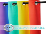 2 Pack Rainbow Blackout Kitchen Curtains, Colourful Window Drapes for Bedroom, Nursery and Girls V1189-LC-AMZ-00238