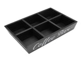 Coffee Station Organizer with Divider Wooden Coffee Bar Accessories Storage Box Tea Bags Coffee Pods V1294-YM0901-3118240275211