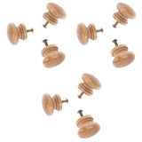 Khaki Wood Cabinet Knob for Drawers, Universal Pull Handle, Easy to Install, Perfect for Kitchen V1369-AZ3-W-12879