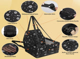 Dog Car Seat, Foldable Dog Car Booster Seat Waterproof Breathable Oxford Travel Bag for Small to V1366-AZ2-W-02293