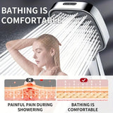 Large Panel Shower Head, 8 Adjustable Positions, Wide Water Outlet, Handheld Bathroom Shower V1189-LC-LY-00091
