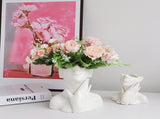 Simple Ceramic Vase Flower Arrangement Decorative Vase Living Room Ornament V1294-YM0714-211230TW01-2