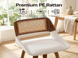 Artiss Wooden Bar Stools Set of 3 Swivel Kitchen Counter Stool Chair 60cm Seat Height BA-B-0369-RAT-WHX3