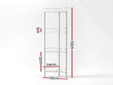 Artiss 4 Tier Floor Standing Corner Shower Caddy Bathroom Organizer White BSR-B-4T-110H-WH