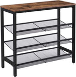 4-Tier Shoe Rack, Industrial Shoe Organizer Storage Bench V178-86259