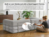 Artiss Convertible Folding Sofa Bed Grey SBED-E-FLD03-2S-GY-AB