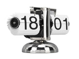 Flip Clock Large Number Battery Powered 304 Stainless Steel Tabletop Retro Flip Clock for Home V1294-YM0710-3115230112013