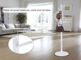 Assembled Wooden Coat Hat Stand Tree Jacket Cloth Vertical Hanger Rack 8 Hooks V1294-YM0901-JY16471-01