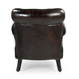 CHOCOLATE LEATHER ARMCHAIR V742-M11097