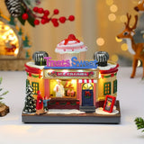 Christmas Light-Up Musical Rotating Ornament Resin & Plastic, Warm Glow with Rotation & Music, V1232-XZYYH-SD-001