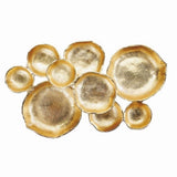 9 Cluster Decorative Bowls Bright Gold Brass Snack Tray Bowl Chip & Dip Serving Piece Strong Brass V1192-AZ-W-21216