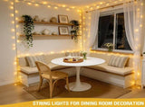 LED White Christmas Lights Outdoor, String Lights Plug in Extendable, 8 Modes Christmas Tree V1107-1246-1246-YEL-100M1000