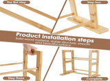Wood 3D Printer Filament Storage Rack Desktop 2 Tier 3D Printer Filament Spool Holder Stand for Home V1370-AZ4-10561
