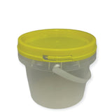 Bulk 100 x 0.8L Empty Honey Bucket with Lid - 1Kg Clear Tamper Proof Plastic Tub V238-SUPDZ-40737427292240