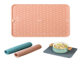 JWDX Placemat Clearance, Silicone Dish Mat 2025 New Kitchen Sink Silicone Draining Mat Fast V1189-LWWAL-20260325-01952