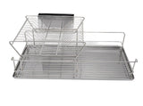 Dish Drying Rack Space Saving 2 Tier Dish Rack for Kitchen Counter Stainless Steel Dish Drainer with V1294-YM0901-3117250024511