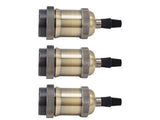 6 Pcs Lamp Holder Metal E26 E27 Screw Retro Lighting Base Accessories with Ground Aluminum ShellBlue V1294-YM0714-3119210198012